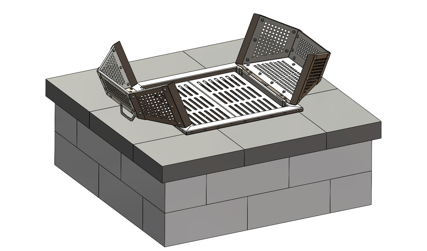 Feu ouvert - personnalisable 24 X 24