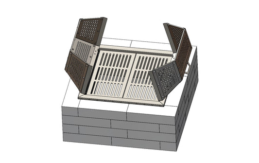 Feu ouvert - personnalisable 30 X 30