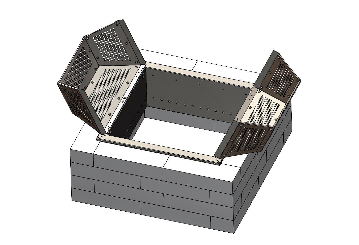 Feu ouvert - personnalisable 30 X 30