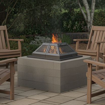 Feu ouvert - personnalisable 20 X 20