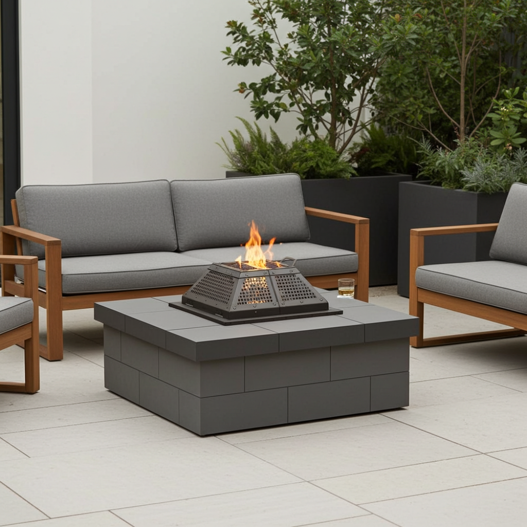 Feu ouvert - personnalisable 24 X 24